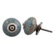 Blue Circles Crackle Ceramic Drawer Knob