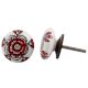Red Black Rose Flat Knob