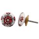 Red Black Rose Flat Knob