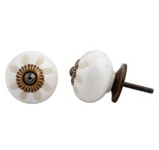 Aster Flower Etched  Knob