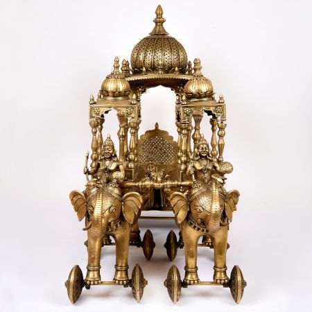 Big Golden Bronze Chariot