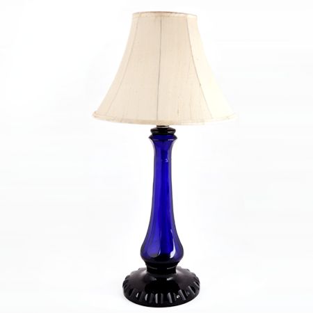 Cobalt Blue Glass Table Lamp