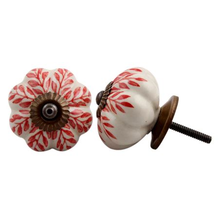 Red Leaf Dresser Knob