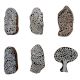 Set of 6 Piece New Mix Wooden Printing Block