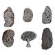 Set of 6 Piece New Mix Wooden Printing Block