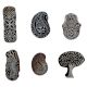 Set of 6 Piece New Mix Wooden Printing Block