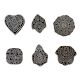 Set of 6 Piece New Mix Wooden Printing Block