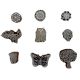 Set of 9 Piece New Mix Wooden Printing Block