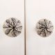 White Black Leaf Ceramic Bulb Knob