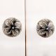 Black Handpainted Floral Ceramic Knob