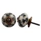 Black Floral Dresser Knob