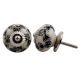 Black Floral Dresser Knob
