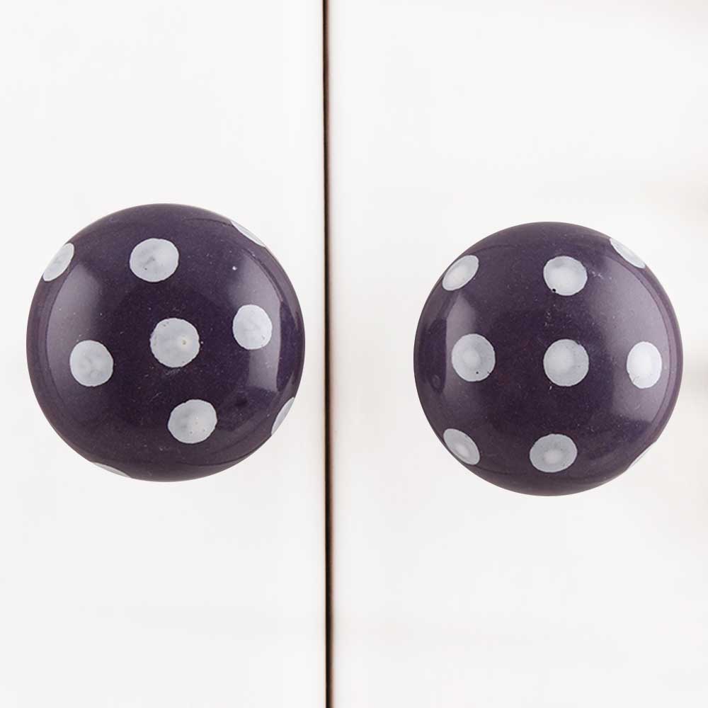 Purple White Knob