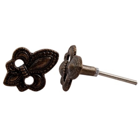 Fleur De Lis Metal Knobs