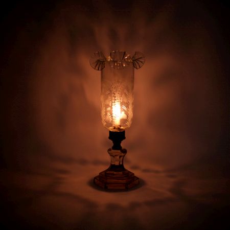 Vintage Top Curved Glass Lamp