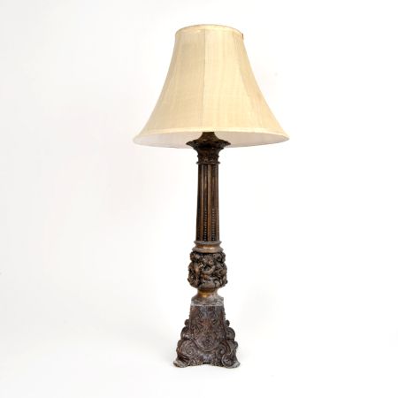 Ornate Victorian Metal Lamp