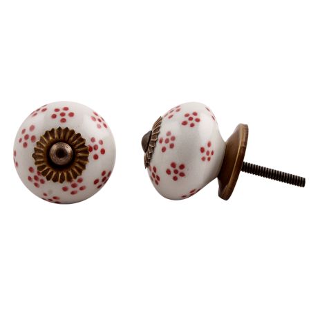 Red Tiny Flower Knob