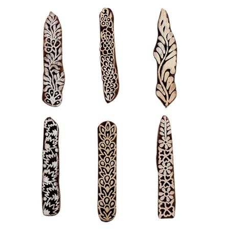 Set of 6 Piece New Mix Wooden Printing Block