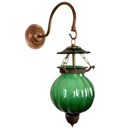 Green Melon Shaped Glass Hanging