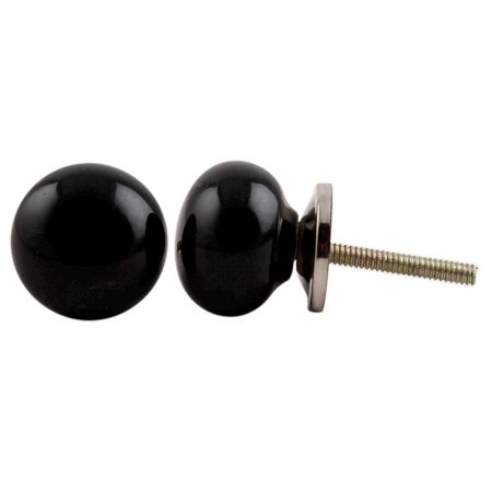 Black Solid Knob Small