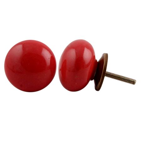 Blood Red Flat Knob
