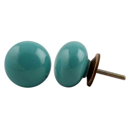 Sea Green Flat Knob