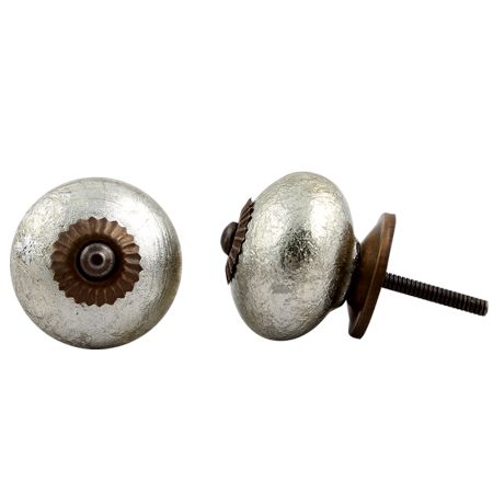 Silver Ceramic Knob