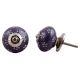 Purple Tiny Flower Ceramic Knob