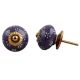 Purple Tiny Flower Ceramic Knob