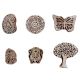 Set of 6 Piece New Mix Wooden Printing Block