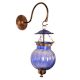 Light Blue Pumpkin Glass Wall Lamp