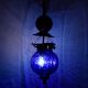 Melon Shaped Cobalt Blue Lamp