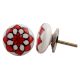 Red Flower Flat Knob
