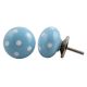 Sky Blue White Polka Almirah Knob