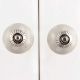 Cream White Polka Ceramic Knob