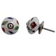 Multicolor Leaf Crackle Ceramic Dresser Knob