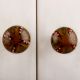 Brown Red Dotted Fish Ceramic Bulb Knob