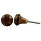 Brown Red Dotted Fish Ceramic Bulb Knob