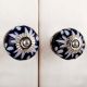 Navy Blue Etched Ceramic Knob-09