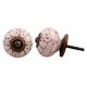 Dark Pink Floral Knob