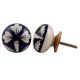 Navy Blue Flower Knob