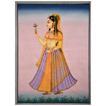 Mughal Court Lady Painting