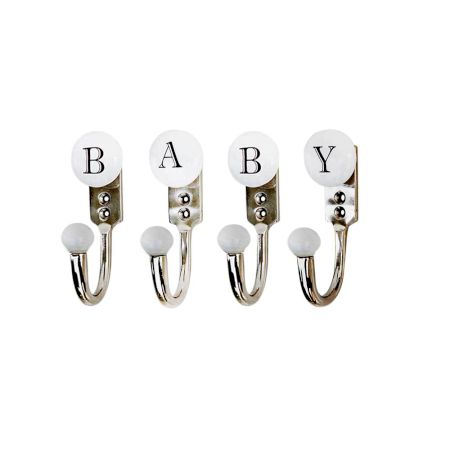BABY White & Black Alphabet Hooks (Combo Pack)