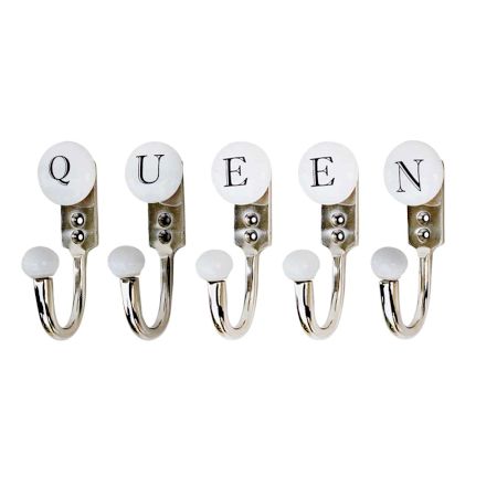 QUEEN White & Black Alphabet Hooks (Combo Pack)