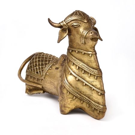 Auspicious Golden Bull Bronze Statue