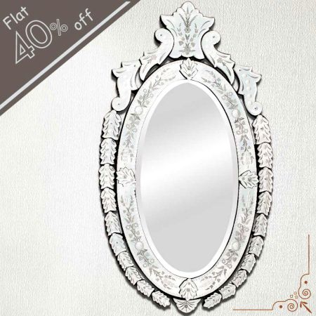 Oval Venetian Mirror-42.5 inches X 25 inches