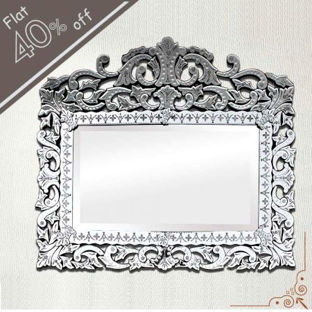 Over mantle Venetian Mirror-48.5 inches X 57.5 inches