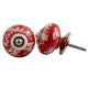 Red Etched Round Knob