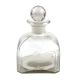 Square Shaped Leaf Decorative Glass Bottle