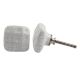 White Square Ceramic Crackle Furniture Knob